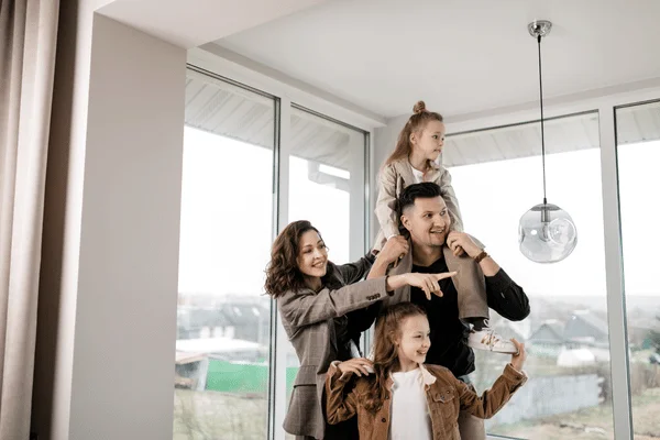 family enjoying new window replacement
